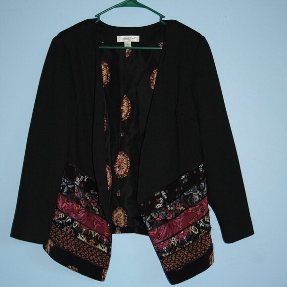 Coldwater Creek Multi Fabric Blazer Petite Medium Modest - Picture 4 of 16